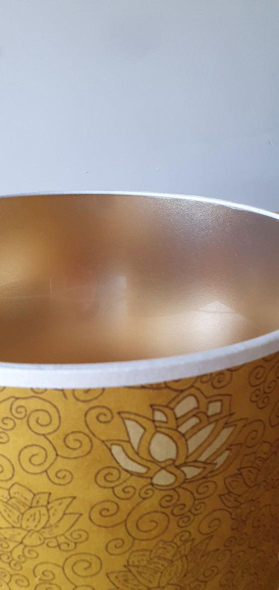 Image 1 of Neuer, handgefertigter Lampenschirm mit Goldfolie, 30 x 20 cm