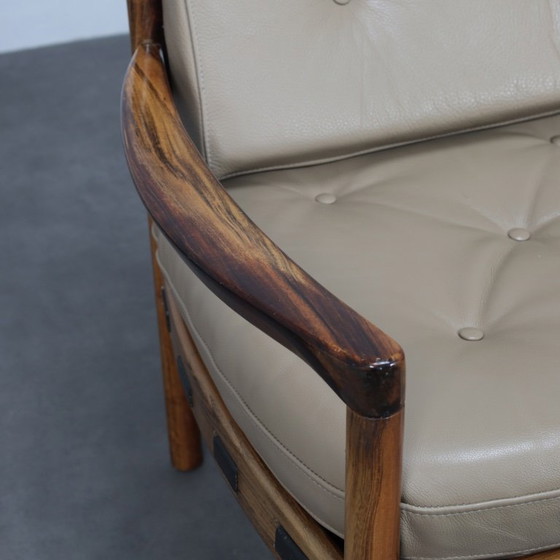 Image 1 of Mid-Century Modern Leather Lounge Chair by Sven Ellekaer for Coja Netherlands, 1960s
