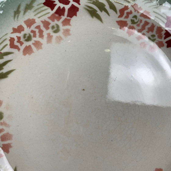 Image 1 of Set di 2 piatti da collezione Choisy le Roi, Ironstone, motivo floreale, fine XIX secolo