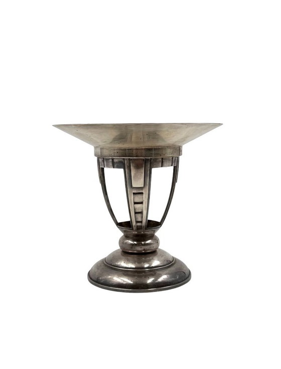 Image 1 of Art Deco silver-plated coup / vide poche, France 1940s