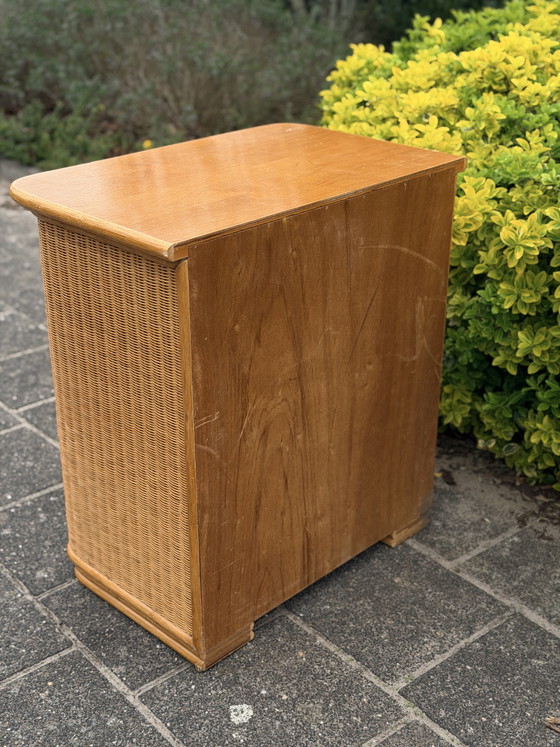 Image 1 of 1970s rattan chest of drawers