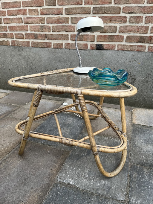 Vintage roha noordwolde rattan coffee table