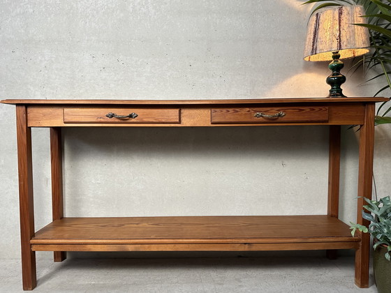 Image 1 of XL Wall Table or Console - Pitchpine