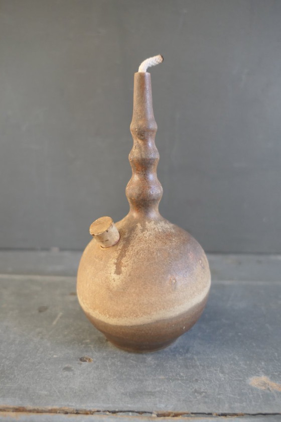 Image 1 of Vintage set of 3 ceramic oil lamps in