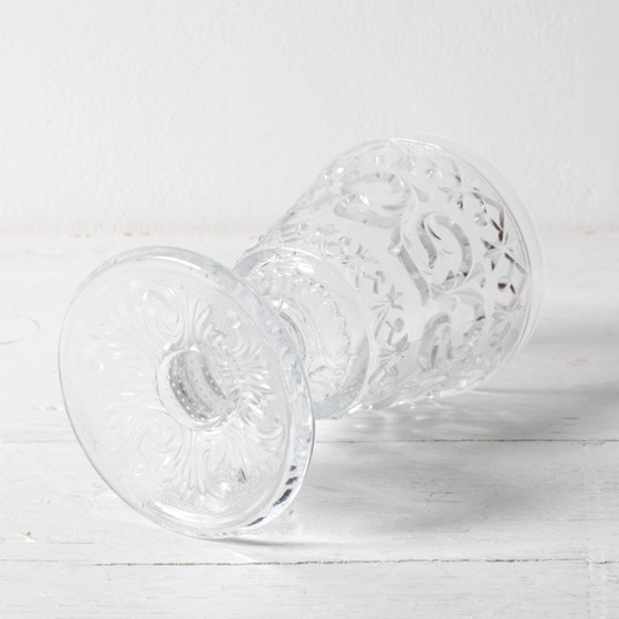 Vintage Klarglas Weinglas Arabesque / Weingoblet Baccarat / Vallerysthal & Portieux / Frankreich / 1840er (Foto 7 von 12)