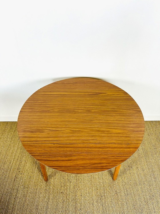 Image 1 of Table de salle à manger ronde vintage pliante, 1970