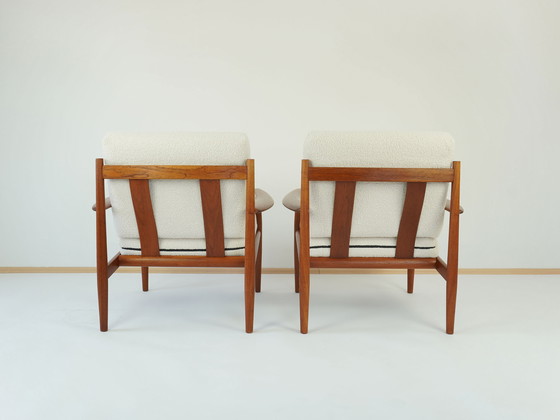 Image 1 of Set di 2 poltrone in teak Grete Jalk per France &amp; Son, design danese vintage di metà anni '60
