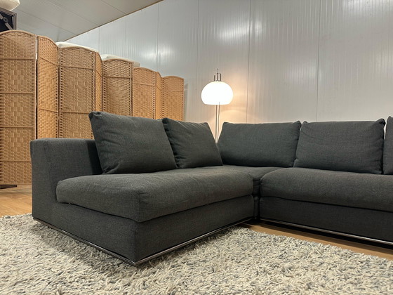 Image 1 of ZGAN Minotti Corner Sofa 3-Piece Wool | Dark Gray | Top Condition