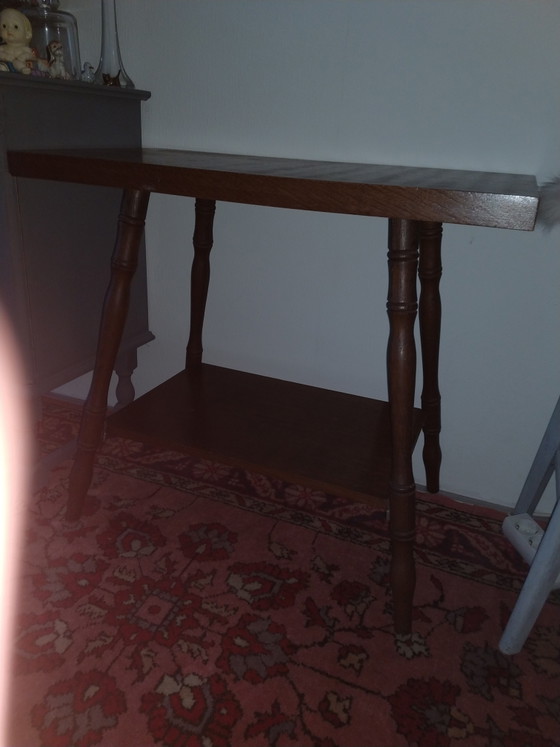 Image 1 of Table d'appoint ancienne en chêne de style anglais
