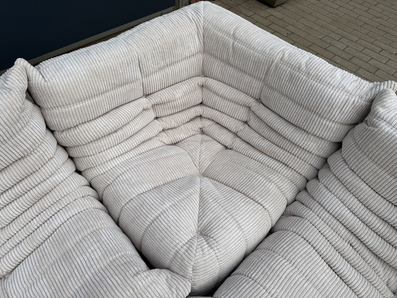 Image 1 of Ligne Roset Togo 3-seater, 2-seater and corner sofa in Beige Corduroy