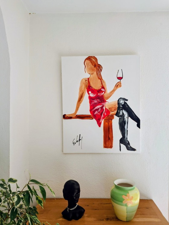 Image 1 of Henry ESCOBAR - The Glass - Artist's Painting