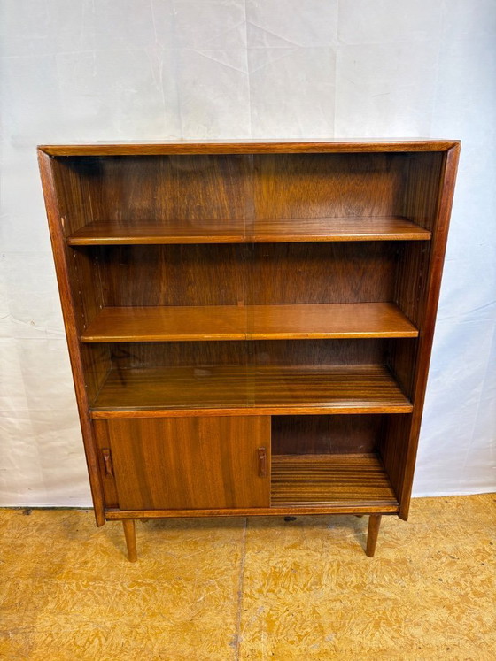 Image 1 of Mid Century Retro Teak Bookcase / Display Cabinet by Herbert E. Gibbs Circa 1960 Danish Design Scandinavian Influence British Qu