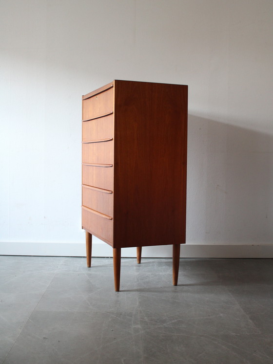 Image 1 of Vintage Deense ladekast in teak, smal!