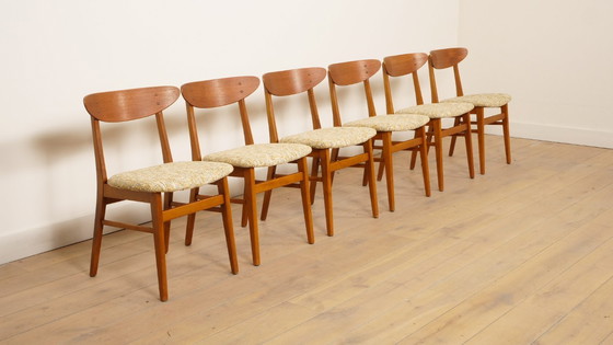 Image 1 of 6 x vintage dining chair | Farstrup | Model 210 | Reupholstered