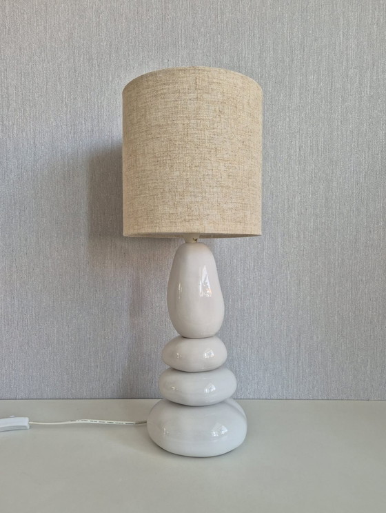 Image 1 of Stone Table Lamp François Chatain Style