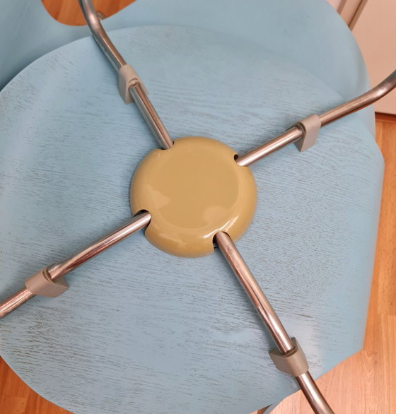 Vintage Fritz Hansen Series 7 Stoelen Jaren 70 / 80 Light Blue Ash – Kuipstoelen, Metal, Wood (photo 12 of 14)