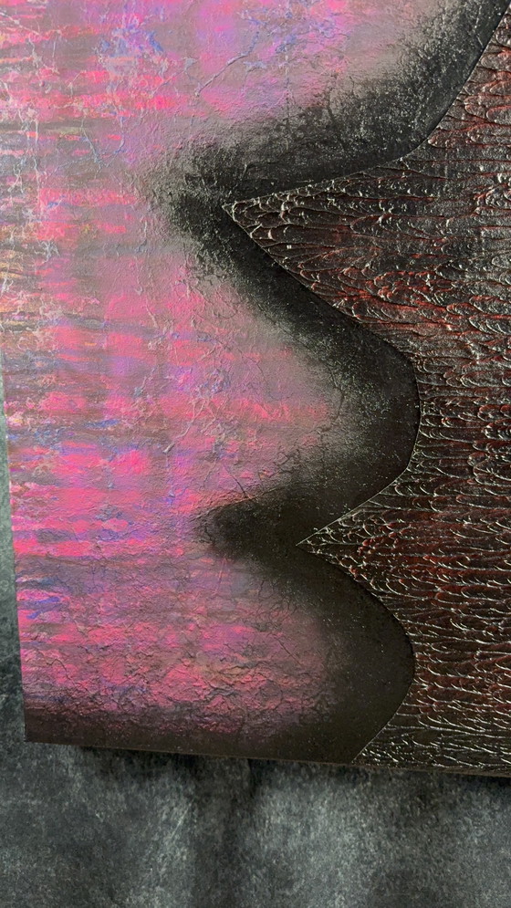 Image 1 of Rotan Hunt "Pink Aware" Murale UV a luce nera