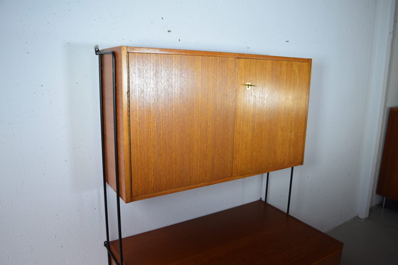 Image 1 of 1960s Omnia Teak Shelving System Vintage String Shelf Cabinet