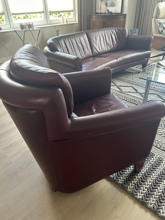 Leolux Jacaranda 2.5-seater leather sofa and armchair. – 2 seaters (photo 5 of 8)