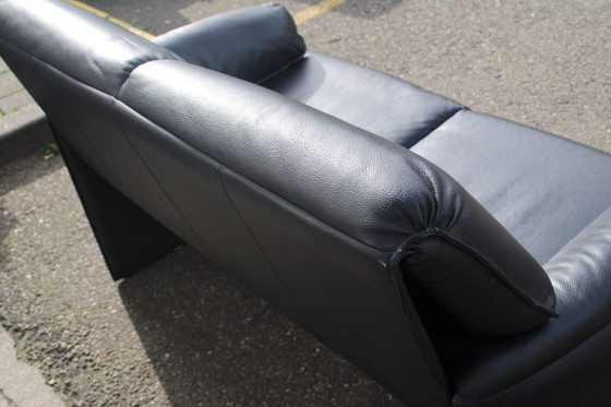 Leolux Bora-Bora 2-Seater Sofa Black Leather - Good Condition – 2 seaters (photo 5 of 5)