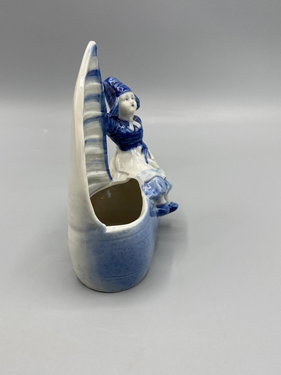 Ornement vintage avec voilier et jeune fille hollandaise 1950s-1960s – Objets déco (photo 5 of 7)