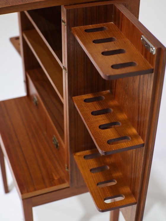 Image 1 of Mobile bar/pipe di Henning Korch in teak, danese, anni '60