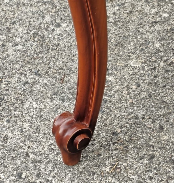 French Vintage Marqueterie Dining Table-Extendable Cherrywood Table-Style Louis XV-80s (photo 14 of 18)