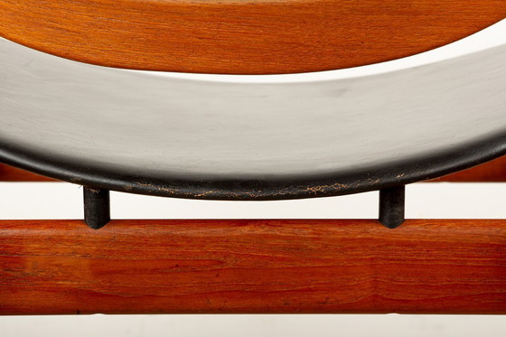 Image 1 of Série de 6 chaises Danoises en Teck, Cannage et Cuir, modèle FD 187 par Arne Vodder pour France & Son 1956.