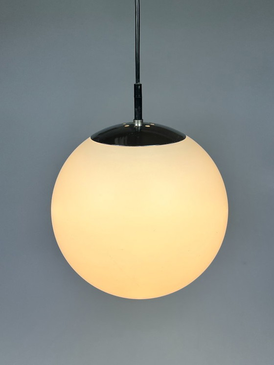 Image 1 of Lampada a sospensione / lampada a sfera Raak d'epoca, B1153 "morning mist"