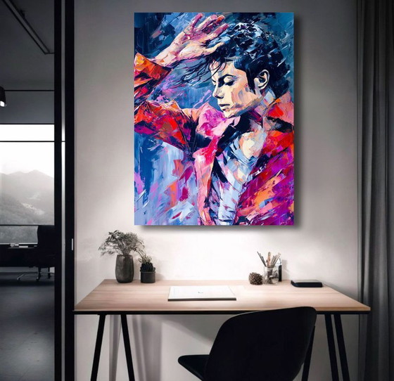 Image 1 of Alberto Ricardo - Michael Jackson - Lithografie van de kunstenaar