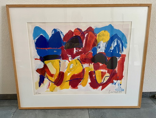 Jan Cremer - Sérigraphie, Tulipes 1 - Encadré - n° 9