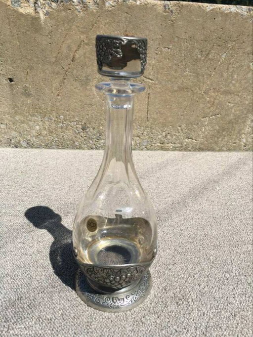 bellissima caraffa Royal Cristal Rock con latta