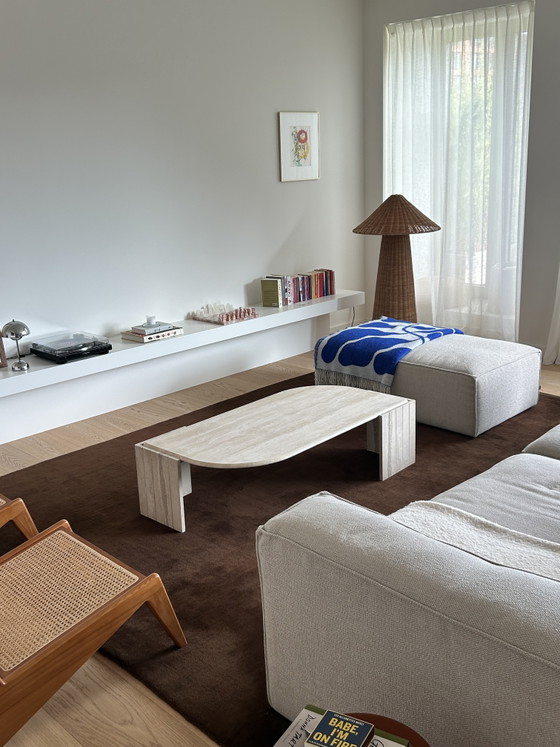 Image 1 of Vintage travertine teardrop coffee table, Italy 1970s