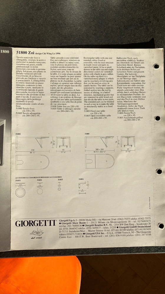 Image 1 of Giorgetti dining table design Chi Wing Lo