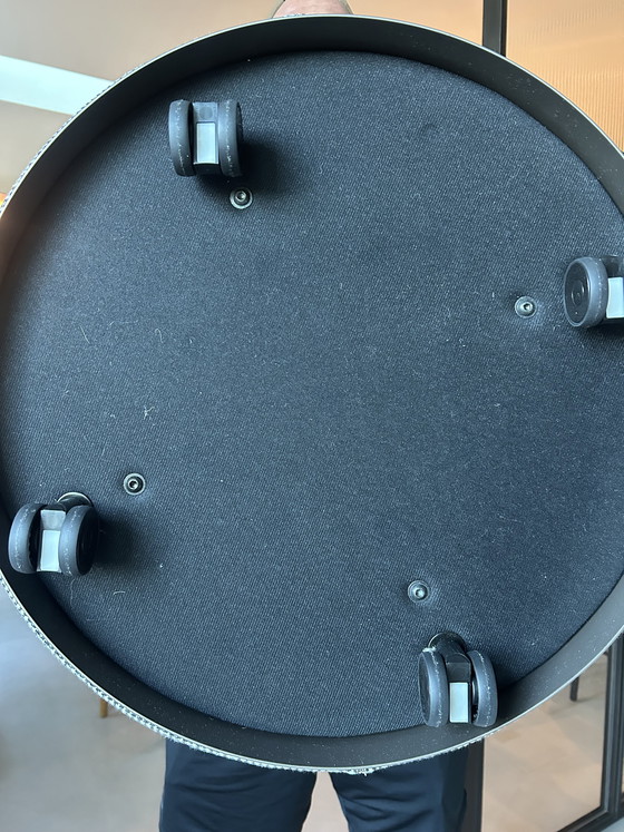 Image 1 of Minotti Swivel Chair with Puffer Cushion