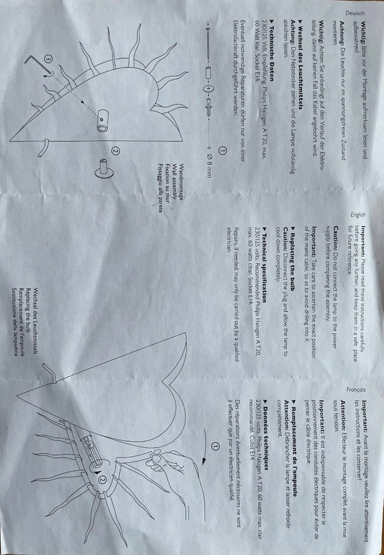Image 1 of Wandleuchte Ingo Maurer „One For The Recession“