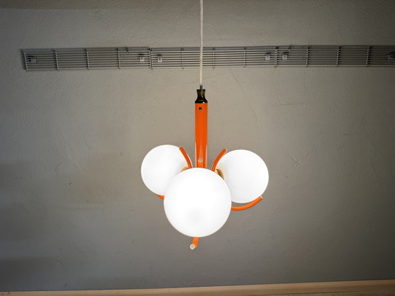 Image 1 of Lampadario arancione Space Age di Richard Essig