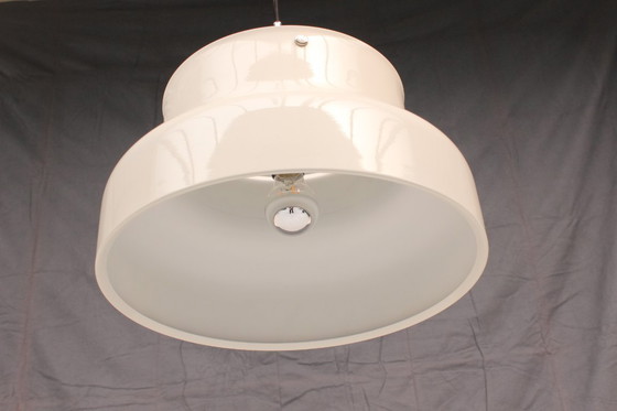 Image 1 of Fast wie neu! Anders Pehrson weiße Vintage Bumling Designer Pendelleuchte, 400 Edition, Ateljé Lyktan Deckenlampe, Schweden 1968