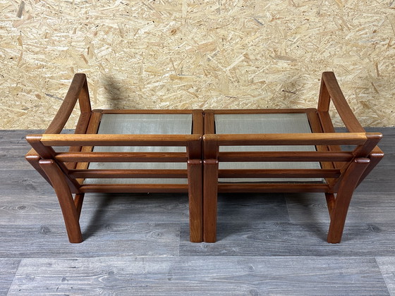 Image 1 of 60s 70s teak couch sofa 2-seater by Glostrup Møbelfabrik Denmark Design