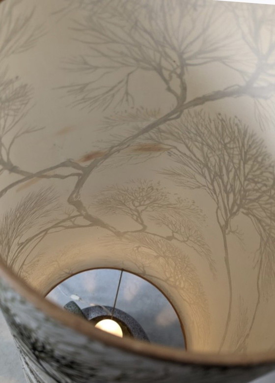 Image 1 of Bellissima lampada da terra vintage Jasba Fatlava della Germania Ovest con doppia illuminazione