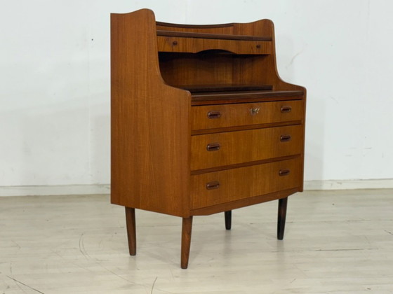 Image 1 of Danish teak secretary desk Vintage writing desk