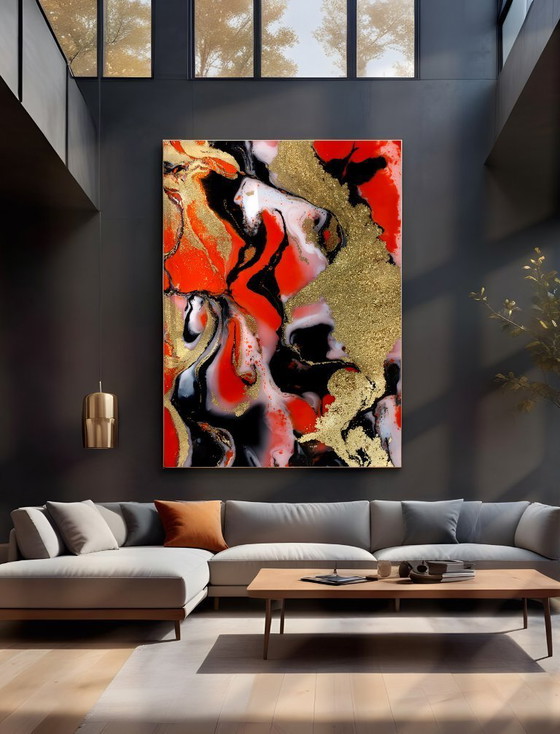 Image 1 of Acrylic Glass Artwork | 200x140 cm | Depthwave #4 (Ori, 1983)