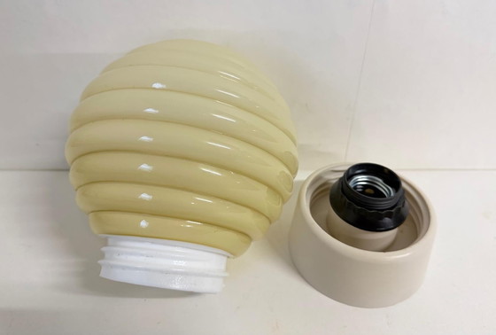 Image 1 of Lámpara de techo Thabur modelo Lolly, de color crema, estilo Art Déco de los años 30.