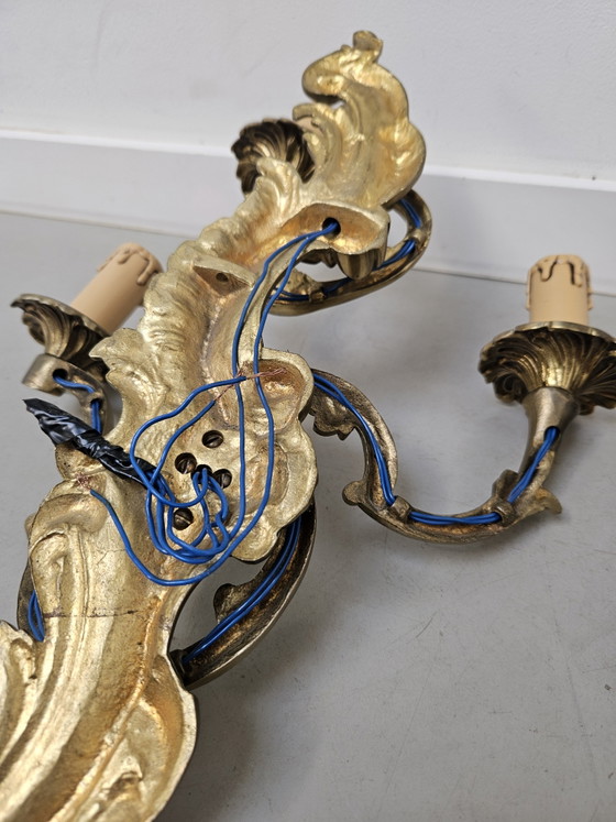 Coppia di esclusive lampade da parete in bronzo in stile Luigi XV, a 3 luci – Applique, Bronze (photo 14 of 14)