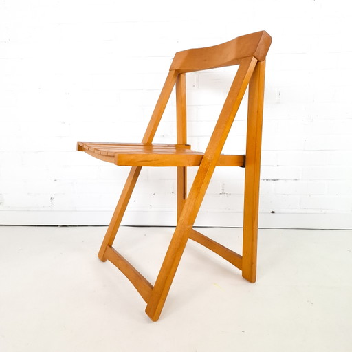 Silla plegable de madera vintage Trieste Aldo Jacober, década de 1970 – klapstoelen, Wood