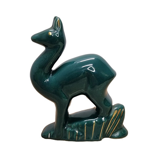 French Art Deco Green Little Bear Years 50s