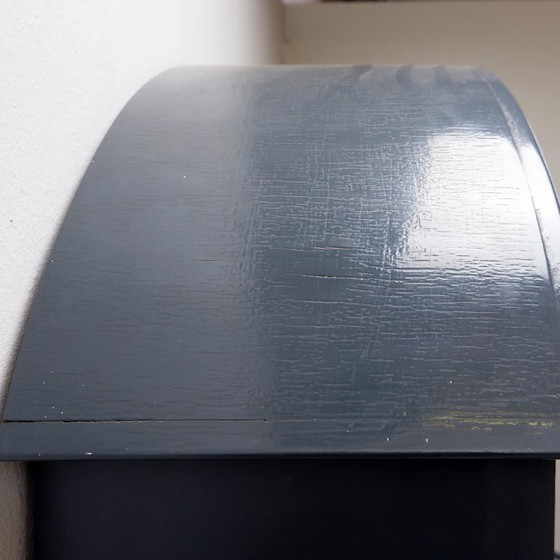 Image 1 of Vintage tweedelige kast van grijs gelakt hout - verkrijgbaar als set van twee (A)