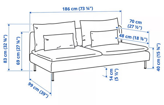 Image 1 of Brown linen sofa & hocker 
