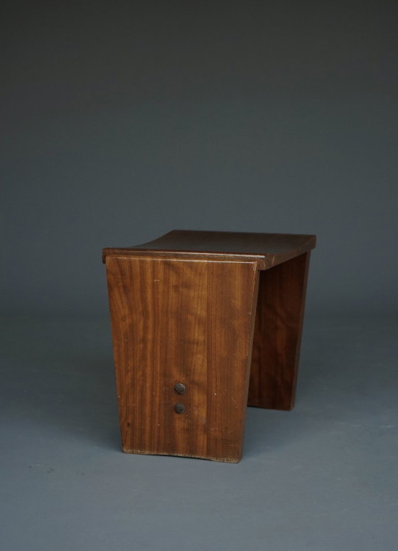 Image 1 of Mid-Century Church Stool in walnut, 1950s