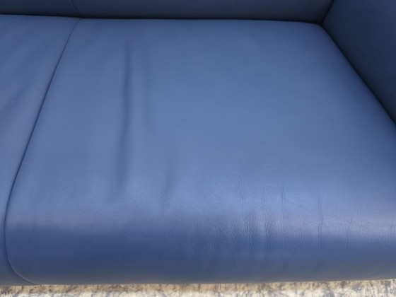 Image 1 of Divano di design in pelle grigio-blu De Sede DS 91